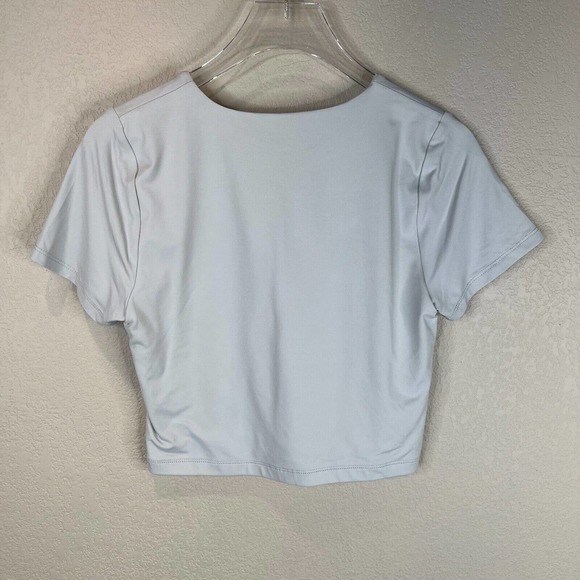 House of Harlow Women's Cropped T-Shirt Short Sleeve Crewneck Gray Size M - Picture 6 of 12